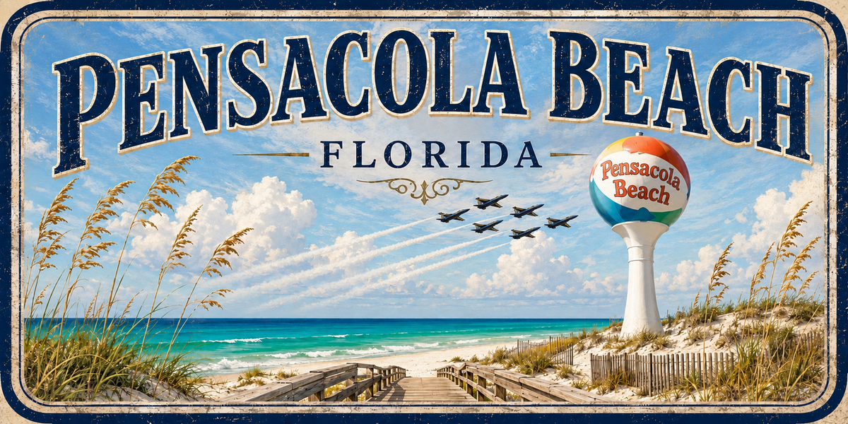 Pensacola Beach Florida design artwork