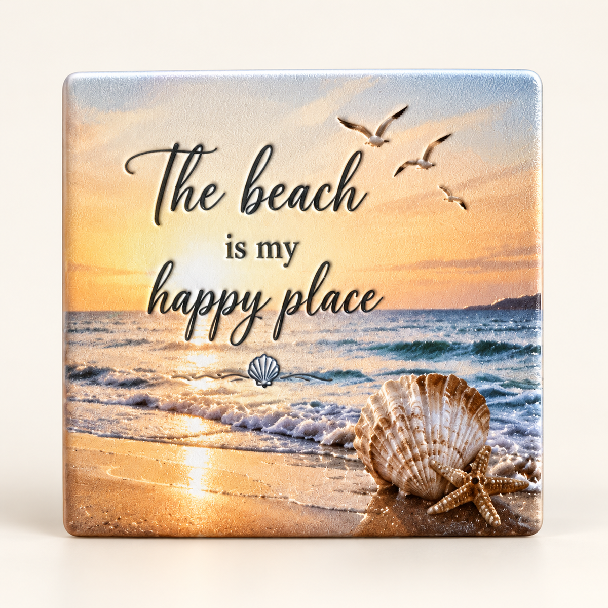 The Beach Is My Happy Place — Premium Ceramic Magnet product photo