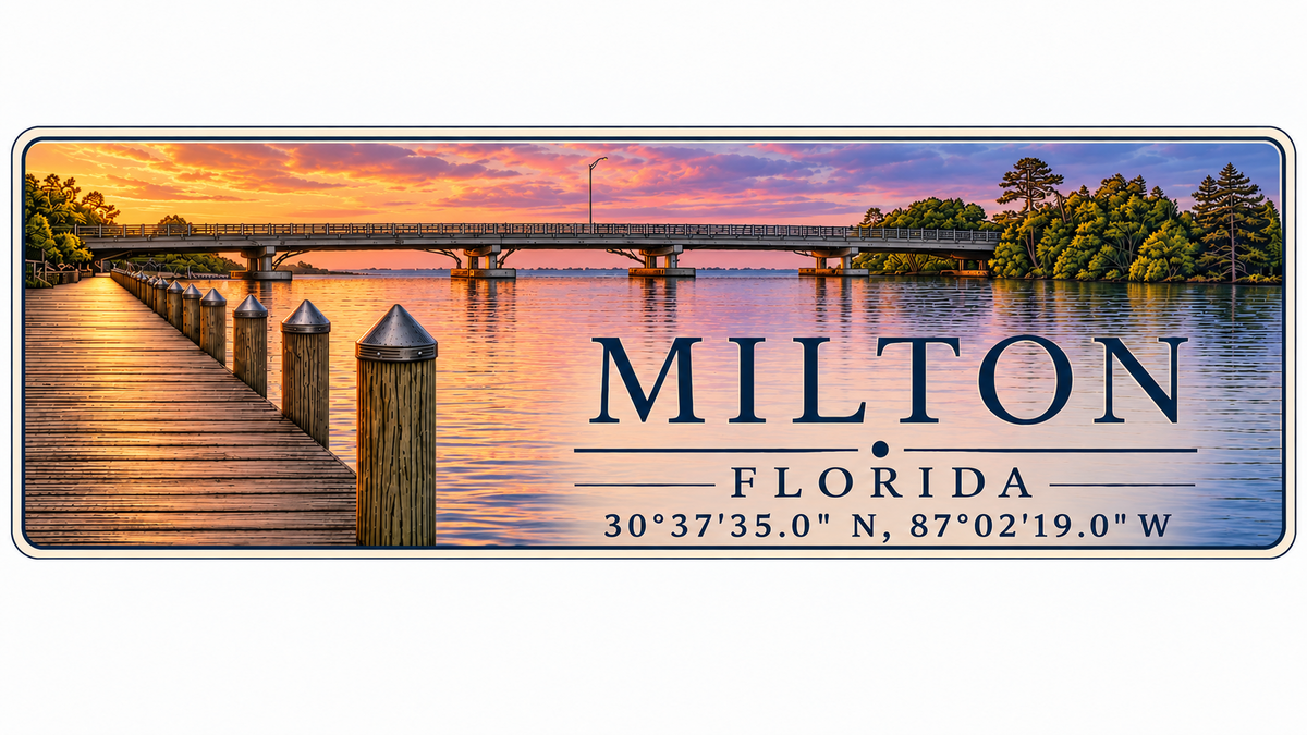 Milton Florida Highway 90 Bridge design artwork