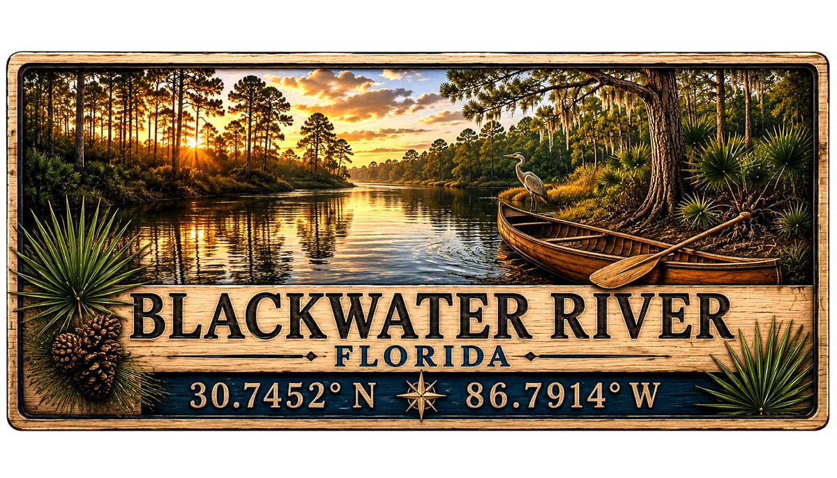 Blackwater River Florida design artwork