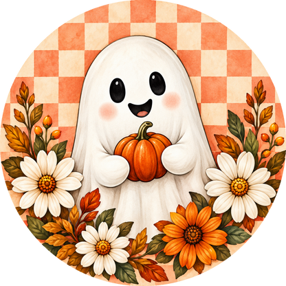 Friendly Ghost – Hey Boo! Ornament & Decoration — front print design