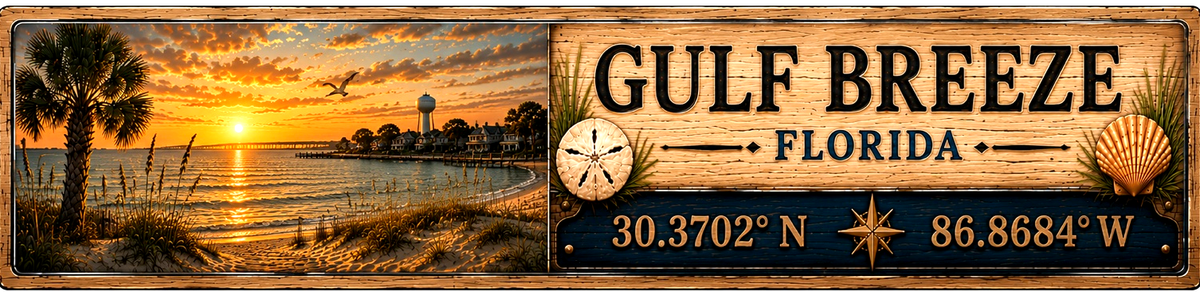 Gulf Breeze Florida design artwork