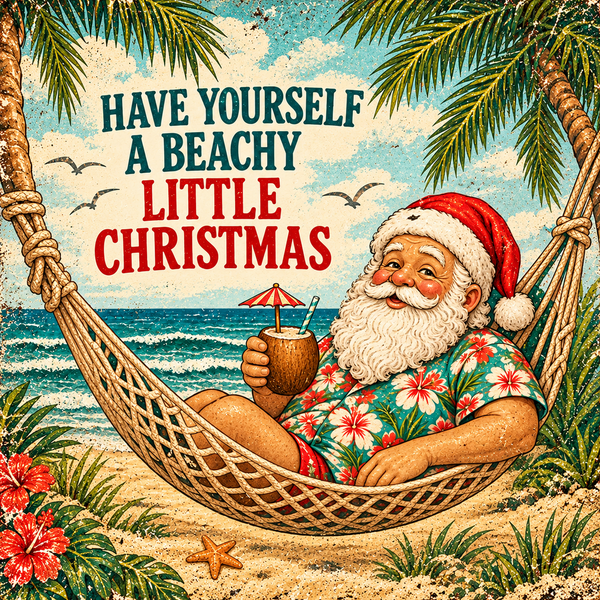 Have Yourself a Beachy Little Christmas — actual square print artwork