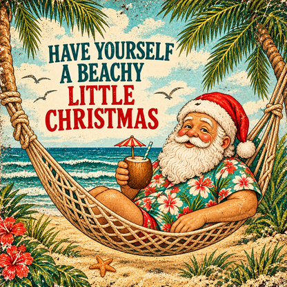 Have Yourself a Beachy Little Christmas — actual square print artwork