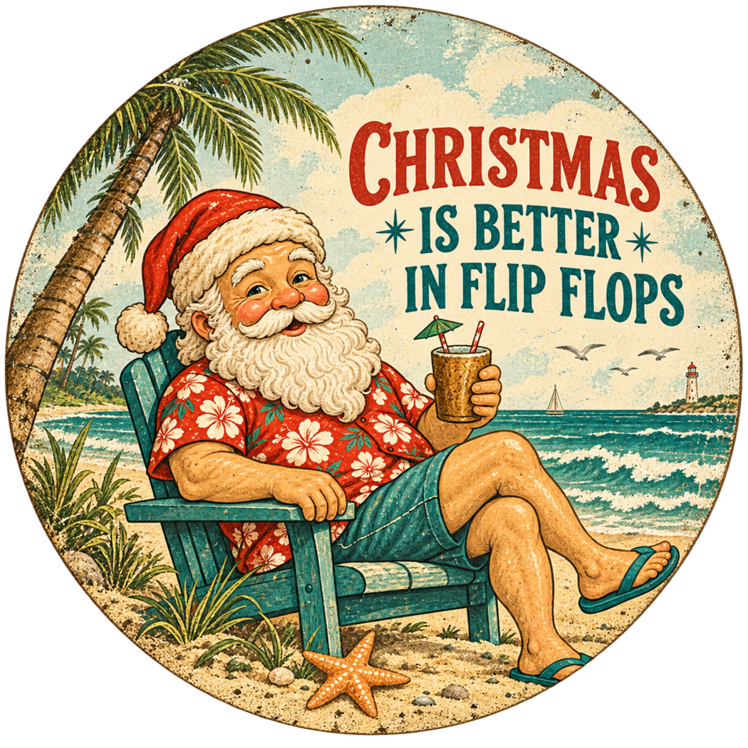 Christmas Is Better in Flip Flops — design option for your gift box