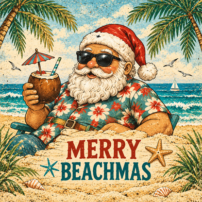 Merry Beachmas — actual square print artwork
