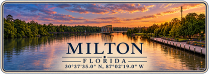 Milton Florida Open Railroad Bridge design artwork