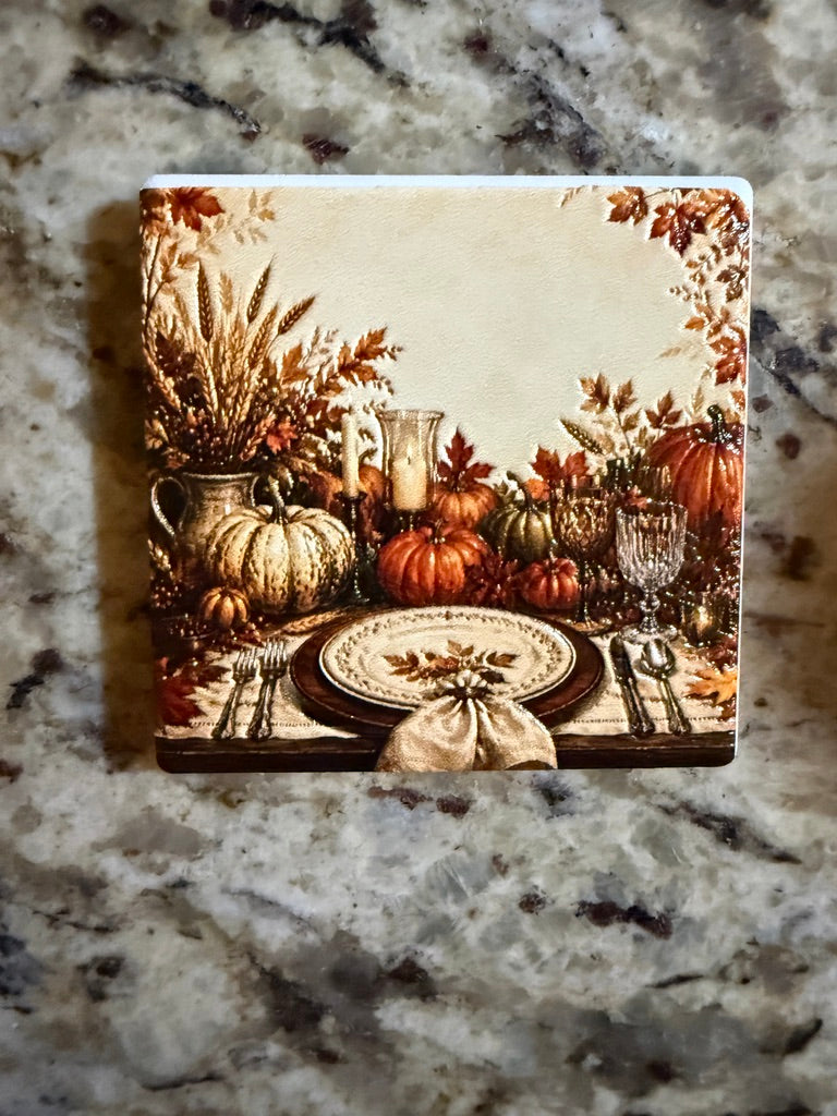 Autumn Harvest Table — Premium Ceramic Magnet
